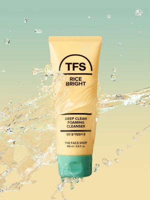 Sữa Rửa Mặt Tạo Bọt The Face Shop Rice Water Bright – pH Kiềm Nhẹ 100ml
