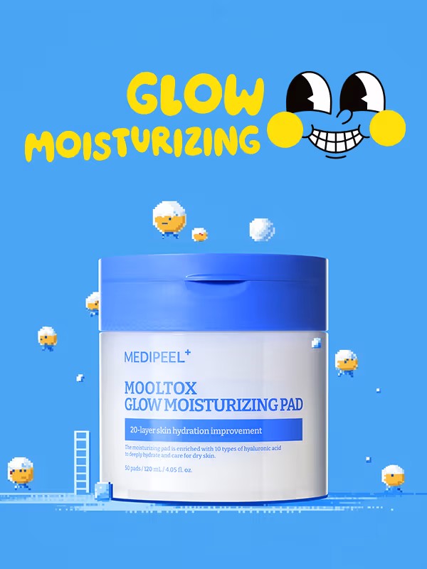Toner Pad Medipeel MulTox Glow Moisture Pad 2.0 – Dưỡng Ẩm, Làm Sáng Da (Hộp 50 Miếng)